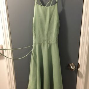 Sage chiffon dress